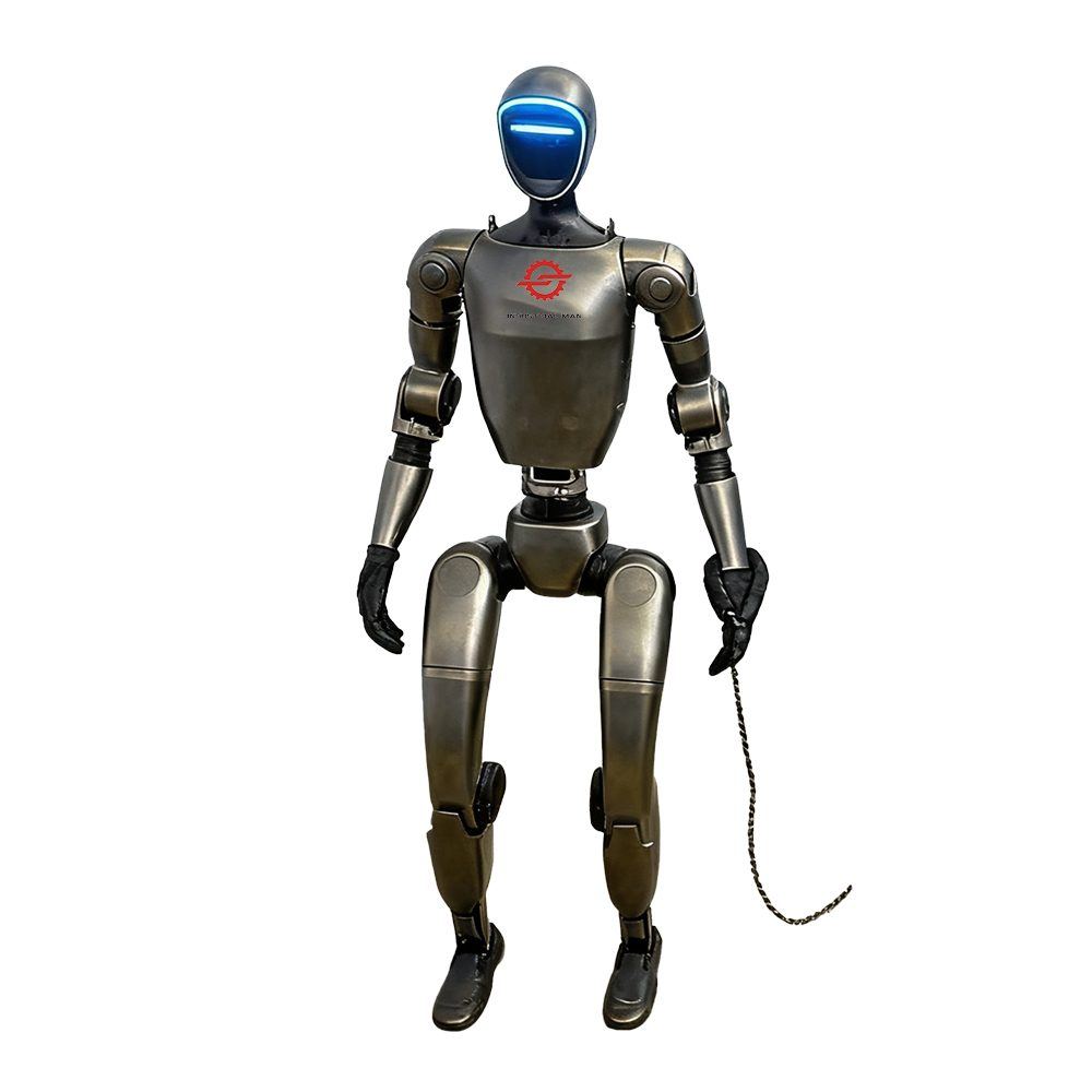 Representative render of a full-body humanoid prototype, front view